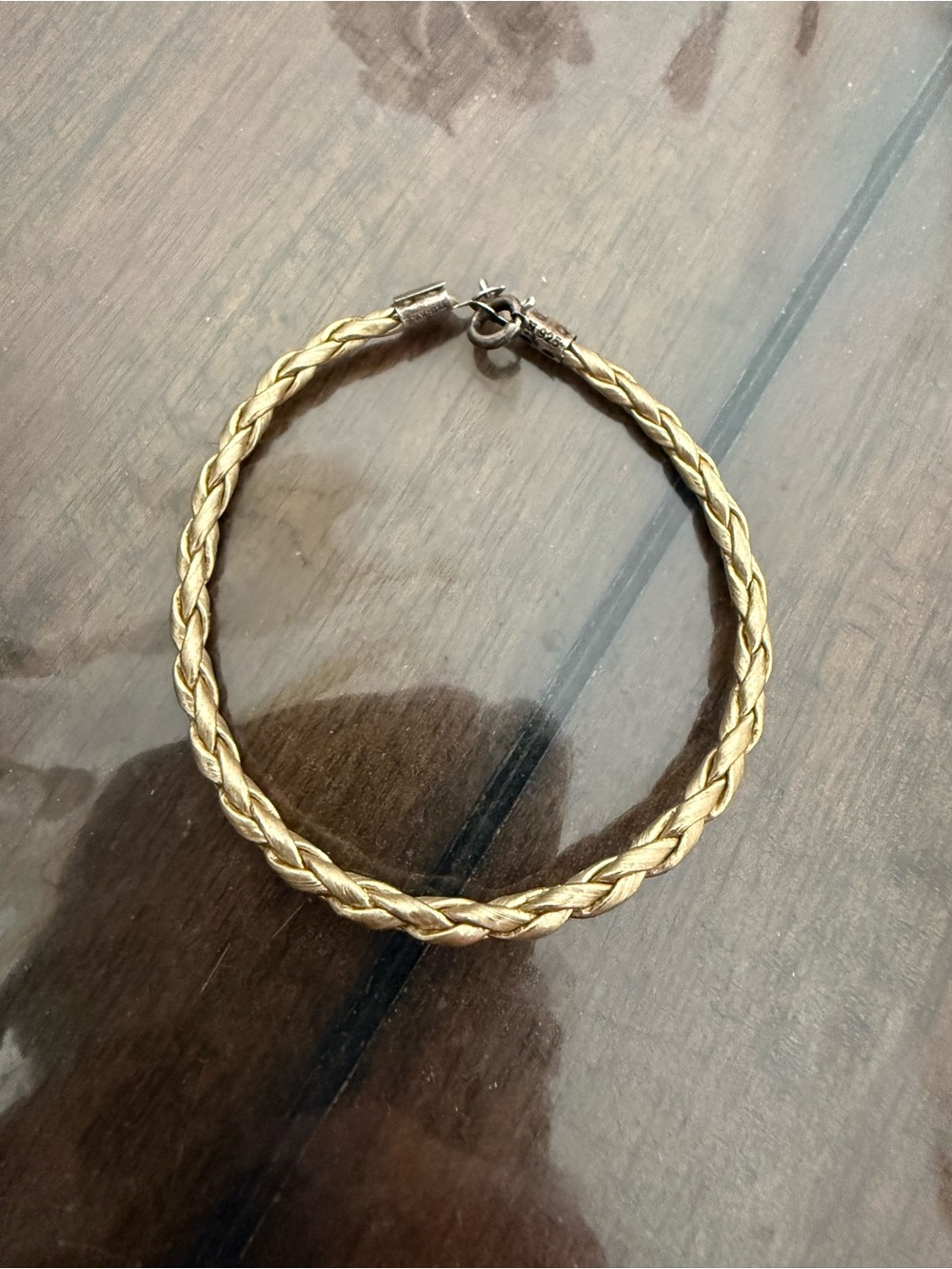 Turkey 925 Sterling Silver Braided Textile Cord Bracelet 6”